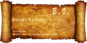 Bergh Vivien névjegykártya
